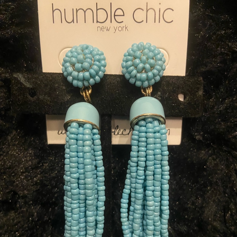Humble Chic New York Beaded tassel earrings